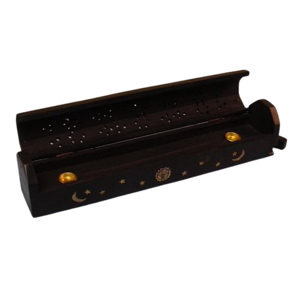 Wooden Coffin Box with Storage Black (C.B.22) -Retail