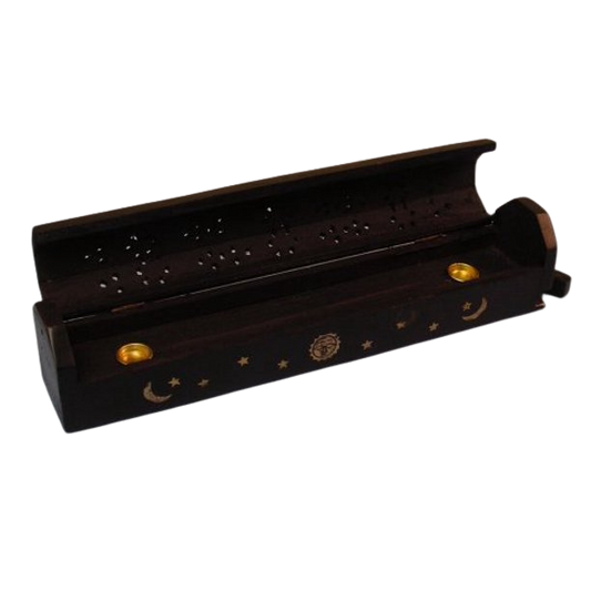 Wooden Coffin Box with Storage Black (C.B.22) -Retail