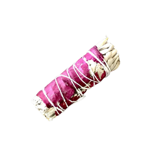 4" Red Rose Smudge Sage Sticks (Wholesale)